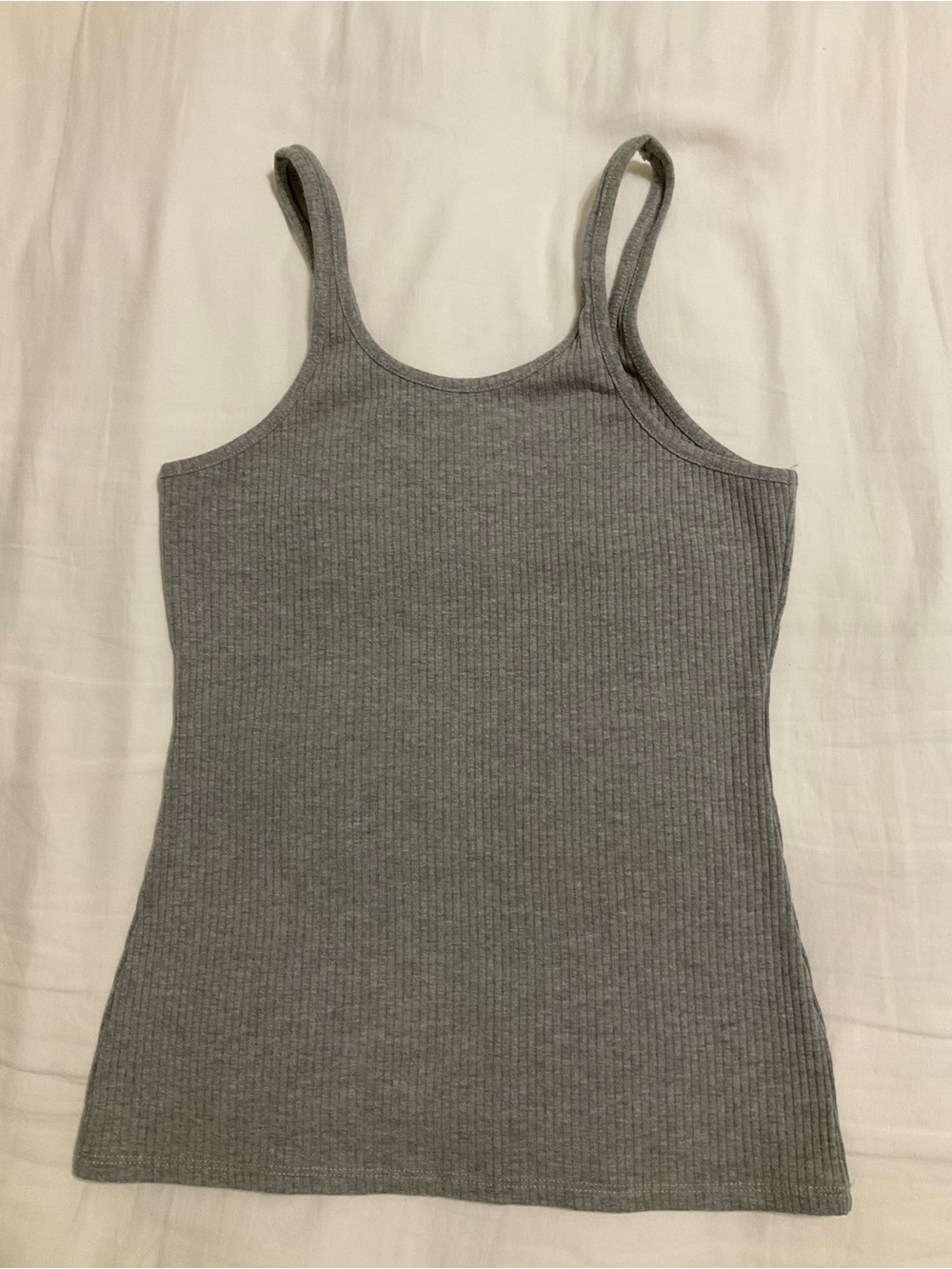 First Base Ribbed Tank Top - Gray